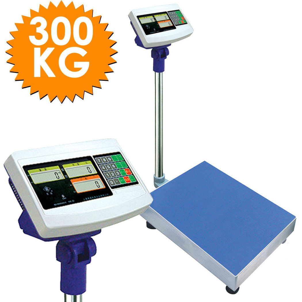 foto del prodotto trade shop bilancia bilico digitale elettronica professionale 300 kg con doppio display 