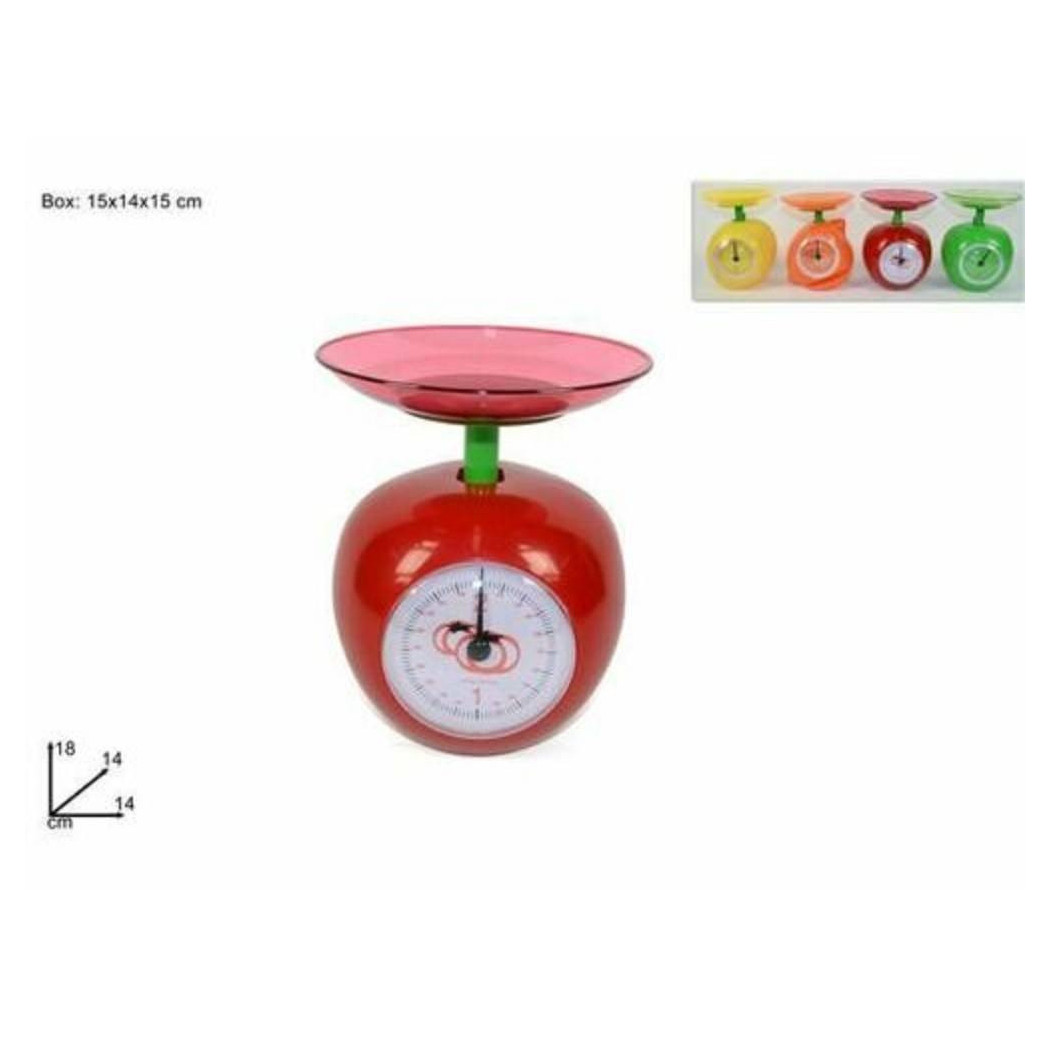 foto del prodotto trade shop bilancia da cucina con vaschetta analogica fino a 2 kg colorata pesa alimenti 