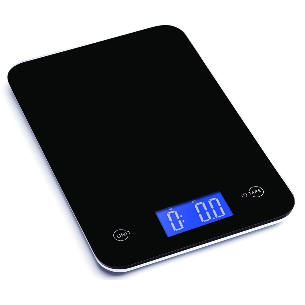 foto del prodotto trade shop bilancia digitale lcd piatto ripiano in vetro da cucina 5kg da1gr a 5kg touch 