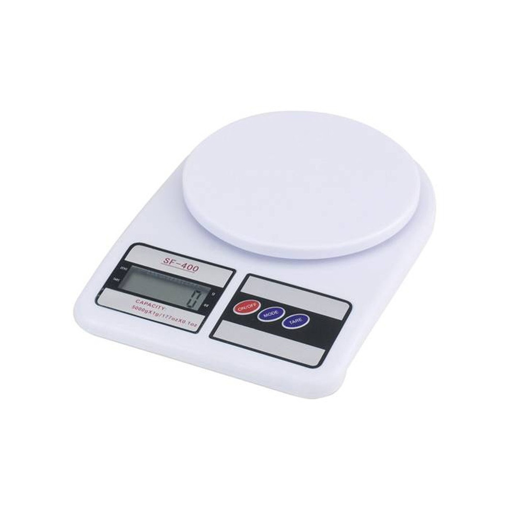 foto del prodotto trade shop bilancia digitale lcd tasto tara pesa da 1 gr a 7 kg sf 400 casa cucina 