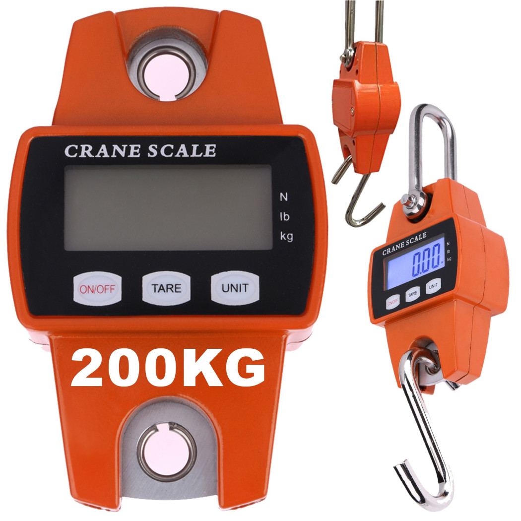 foto del prodotto trade shop bilancia dinamometro digitale a molla meccanica fino 200kg bilancia pesa bagagli 