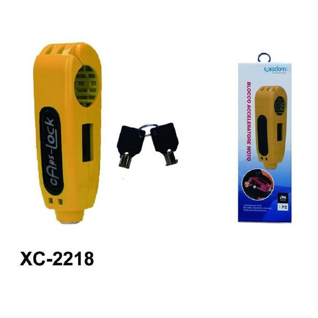 foto del prodotto trade shop blocco blocca acceleratore antifurto lucchetto di sicurezza moto freno xc 2218 