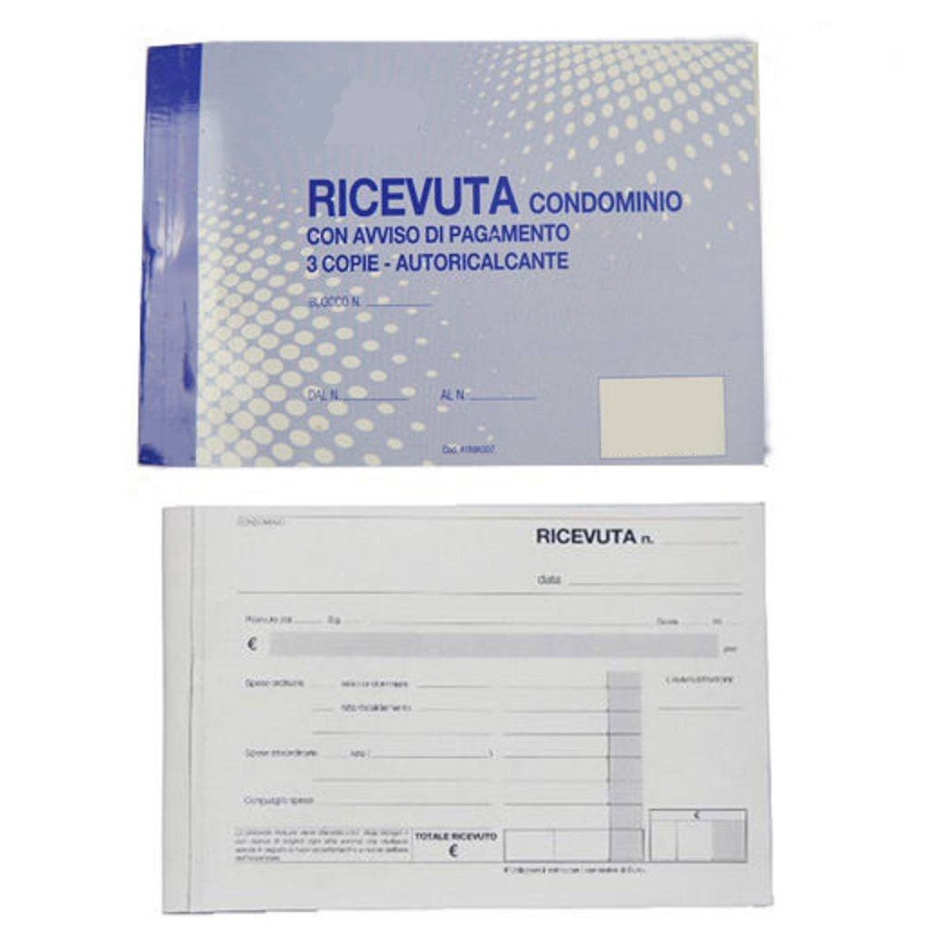 foto del prodotto trade shop blocco ricevuta condominio 3 copie autoricalcanti 50 mod. a6 ufficio cancelleria 