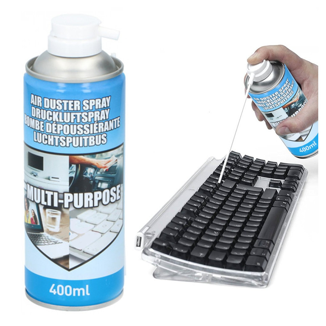foto del prodotto trade shop bomboletta aria compressa air duster pulizia polvere tastiera pc computer 400ml 