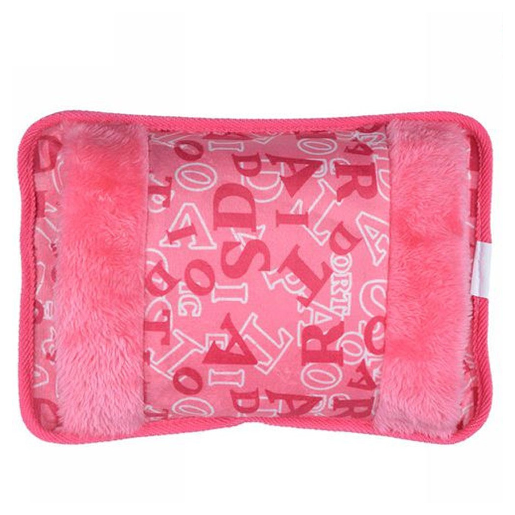 foto del prodotto trade shop borsa acqua calda elettrica lettere con tasca scalda mani vari colori e fantasie 