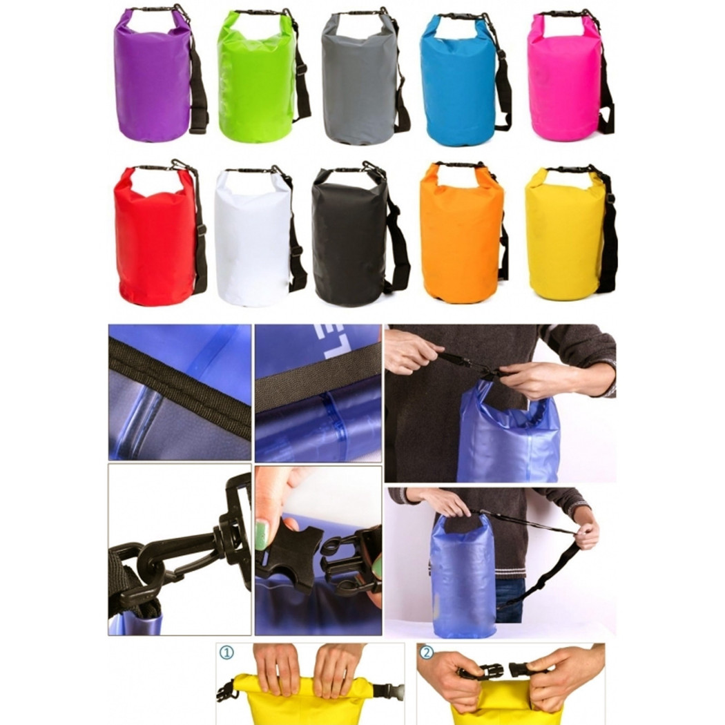 foto del prodotto trade shop borsa sacco waterproof 15l coprente colorato impermeabile per piscina mare barca 