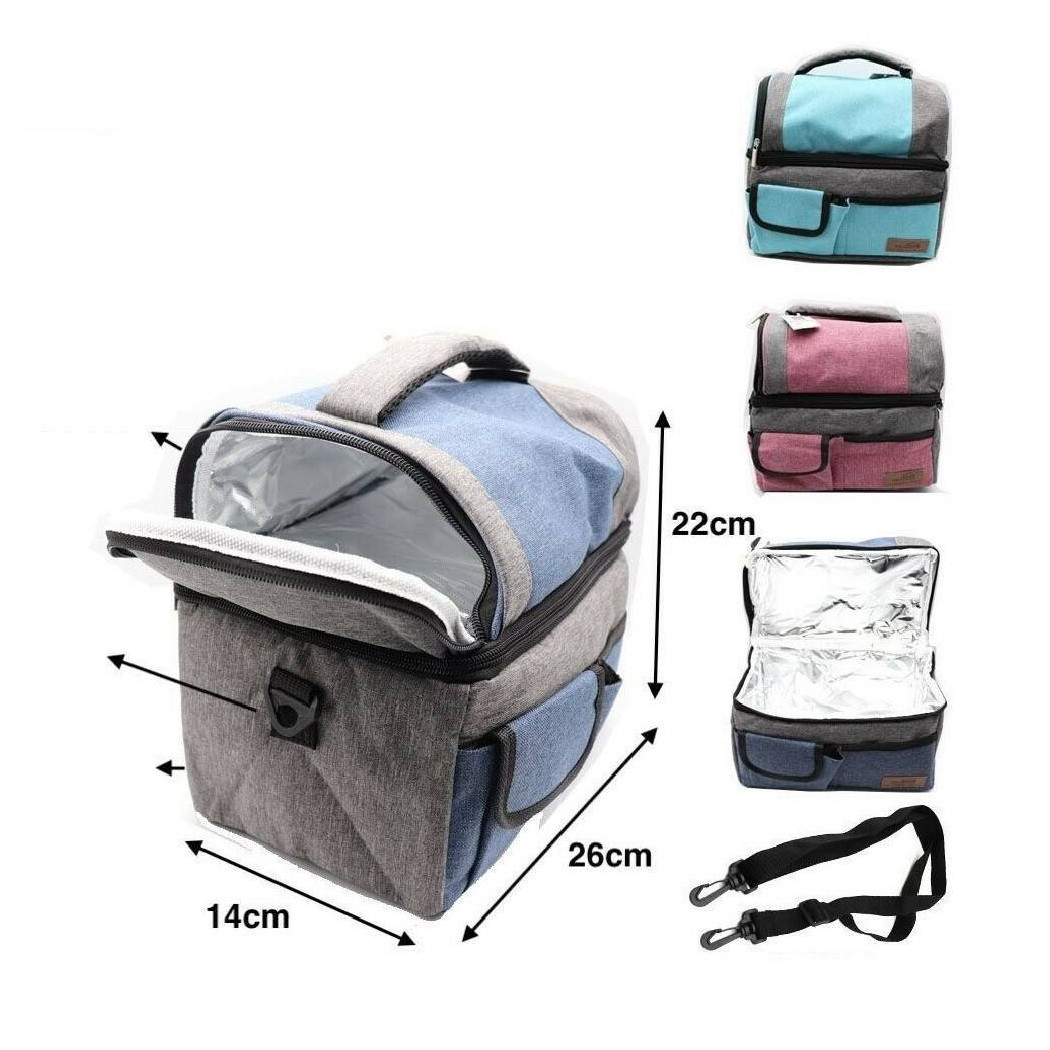 foto del prodotto trade shop borsa termica 22x26x14cm frigo borsetta porta alimenti pranzo spiaggia mare 