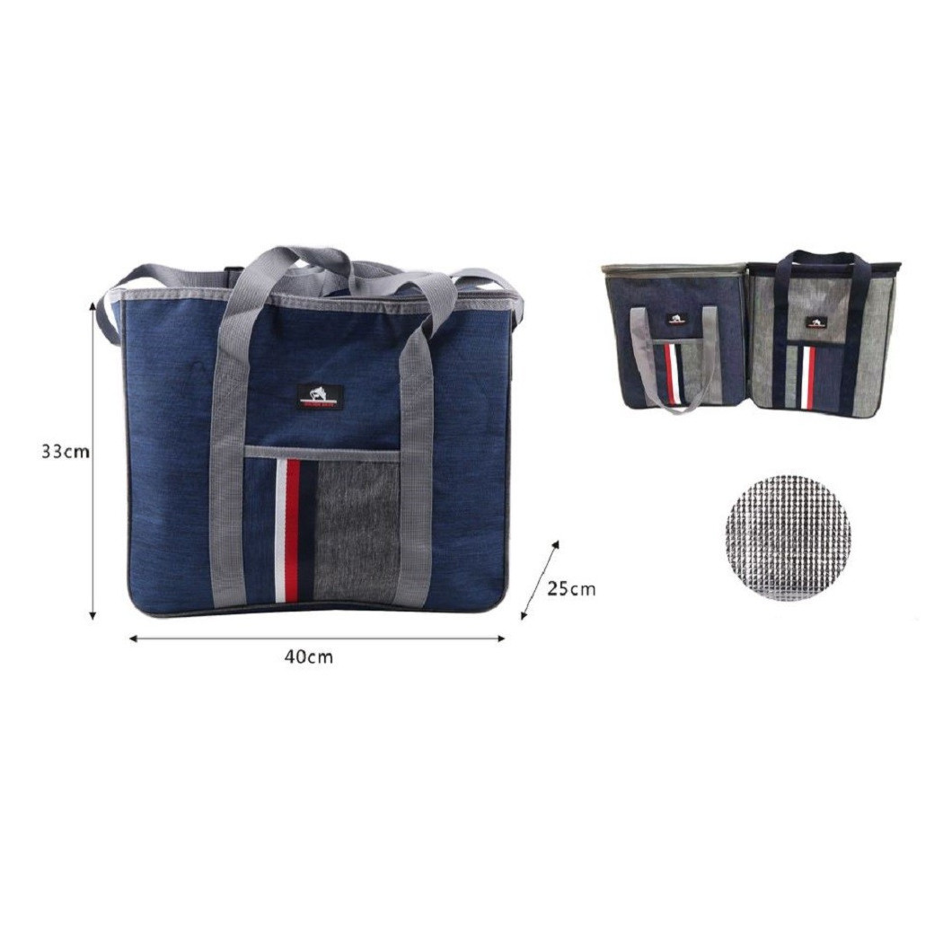 foto del prodotto trade shop borsa termica bicolor 40x25x33cm 19 lt borsetta porta pranzo spiaggia mare 14205 