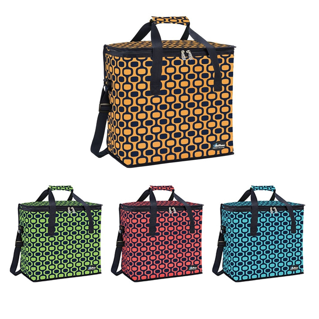 foto del prodotto trade shop borsa termica frigo fantasy geo 30 lt 025194 con tracolla manici per picnic escursioni 