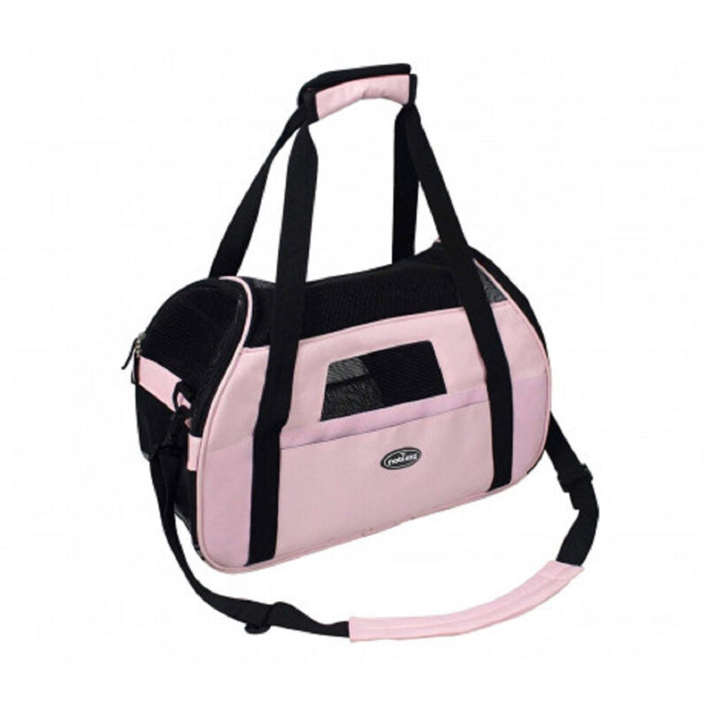 foto del prodotto trade shop borsa trasportino animali nobleza con prese d 39 aria 42 x 20 x 29 cm taglia m rosa
