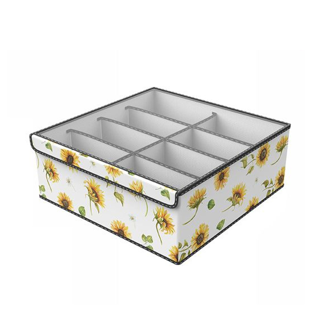 foto del prodotto trade shop box scatola salvaspazio armadio 8 contenitori porta oggetti organizer 32x32x12cm 