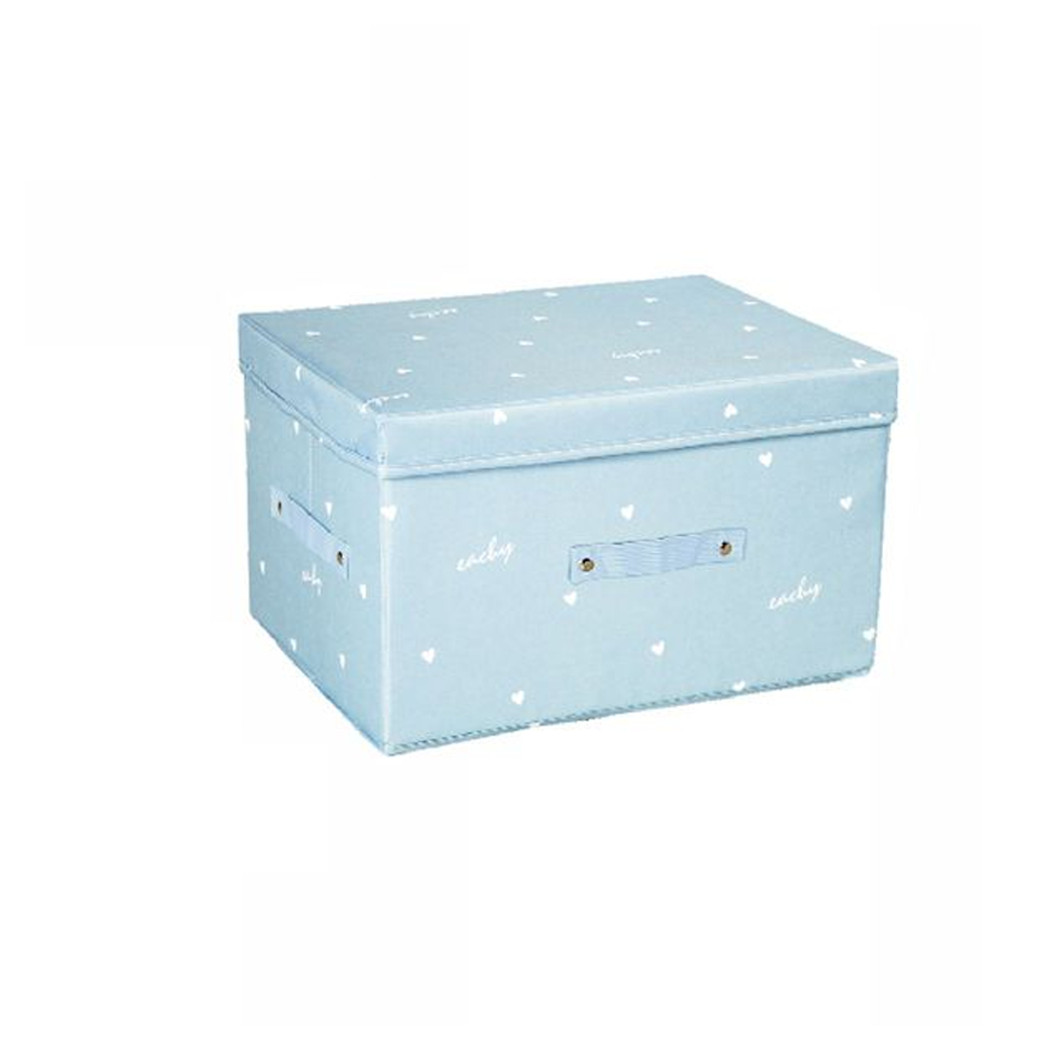 foto del prodotto trade shop box scatola salvaspazio armadio contenitore porta oggetti organizer 35x30x20 cm celeste