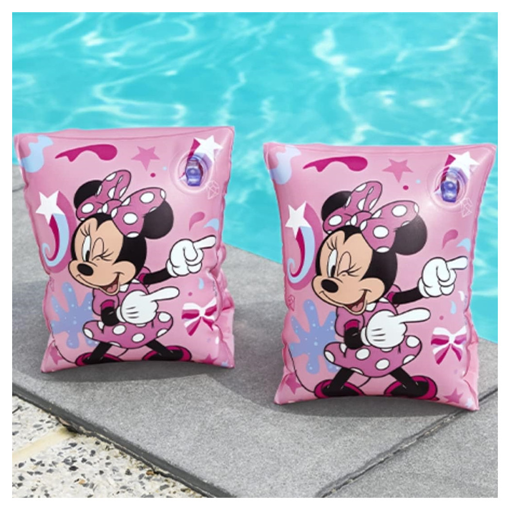 foto del prodotto trade shop braccioli gonfiabili minnie valvole sicurezza accessori mare piscina 23x15cm 019968 