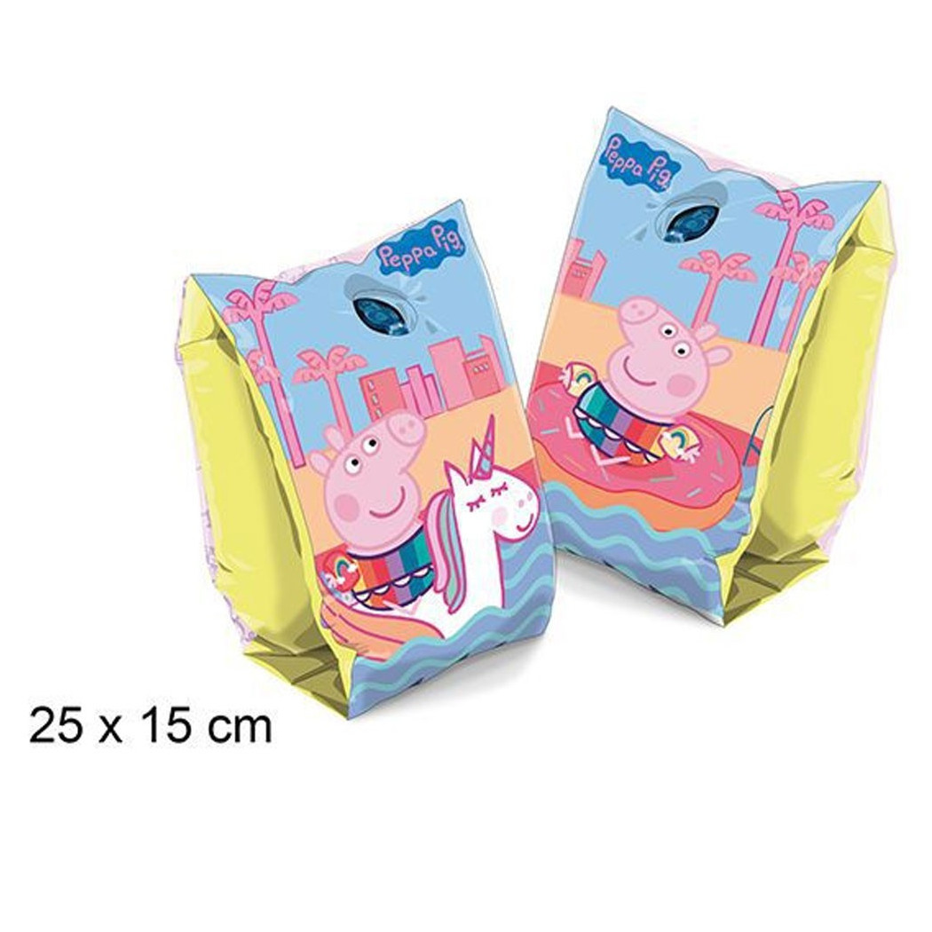 foto del prodotto trade shop braccioli gonfiabili peppa pig mare piscina nuoto per bambini manicotti 25x15cm 