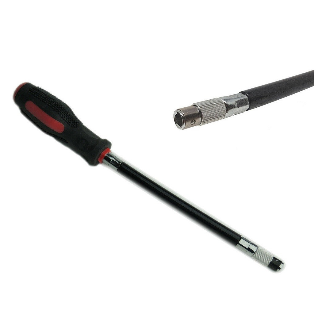 foto del prodotto trade shop cacciavite giravite flessibile da 300 mm a mandrino rapido femmina 