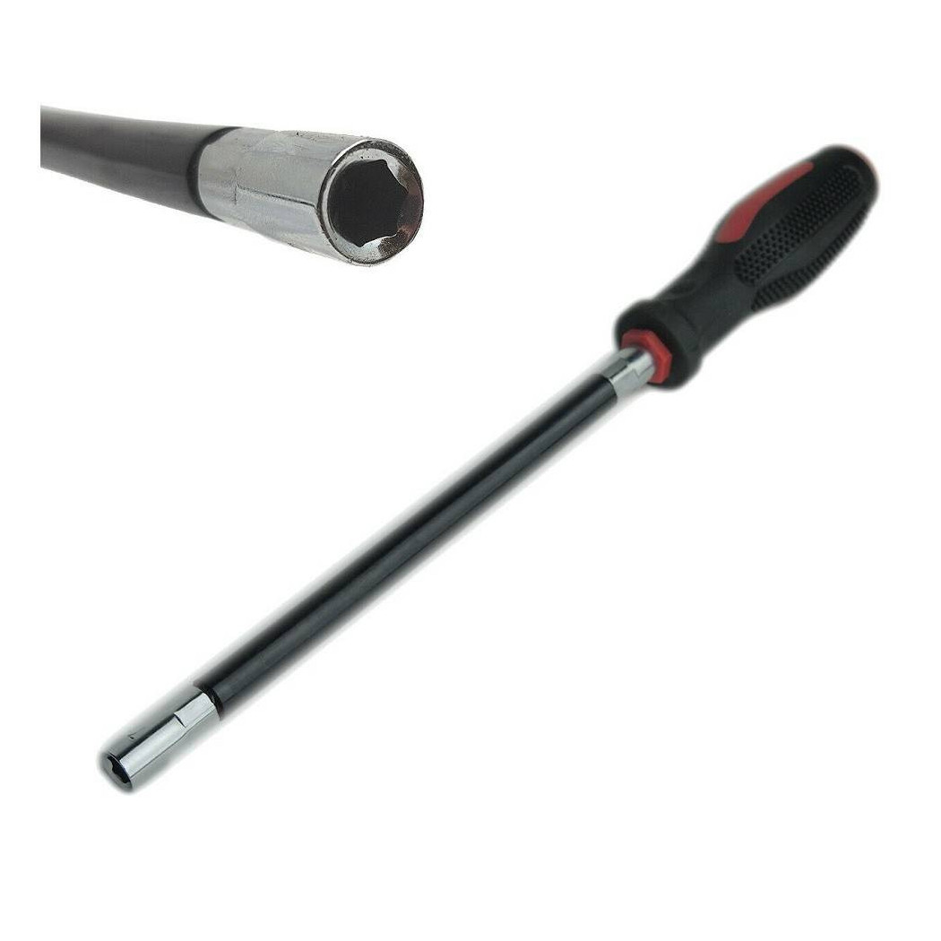 foto del prodotto trade shop cacciavite giravite flessibile da 300 mm femmina esagonale 7 mm 