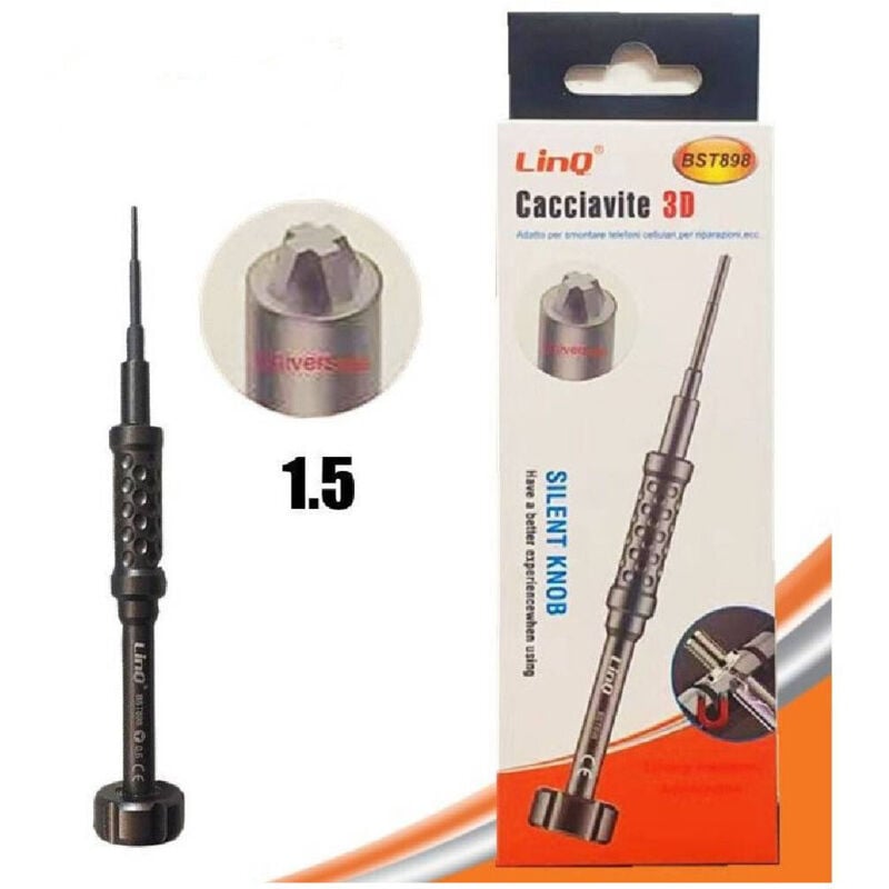 foto del prodotto trade shop cacciavite torx 3d 1.5 professionale riparazione smartphone cellulari bst898 1.5 