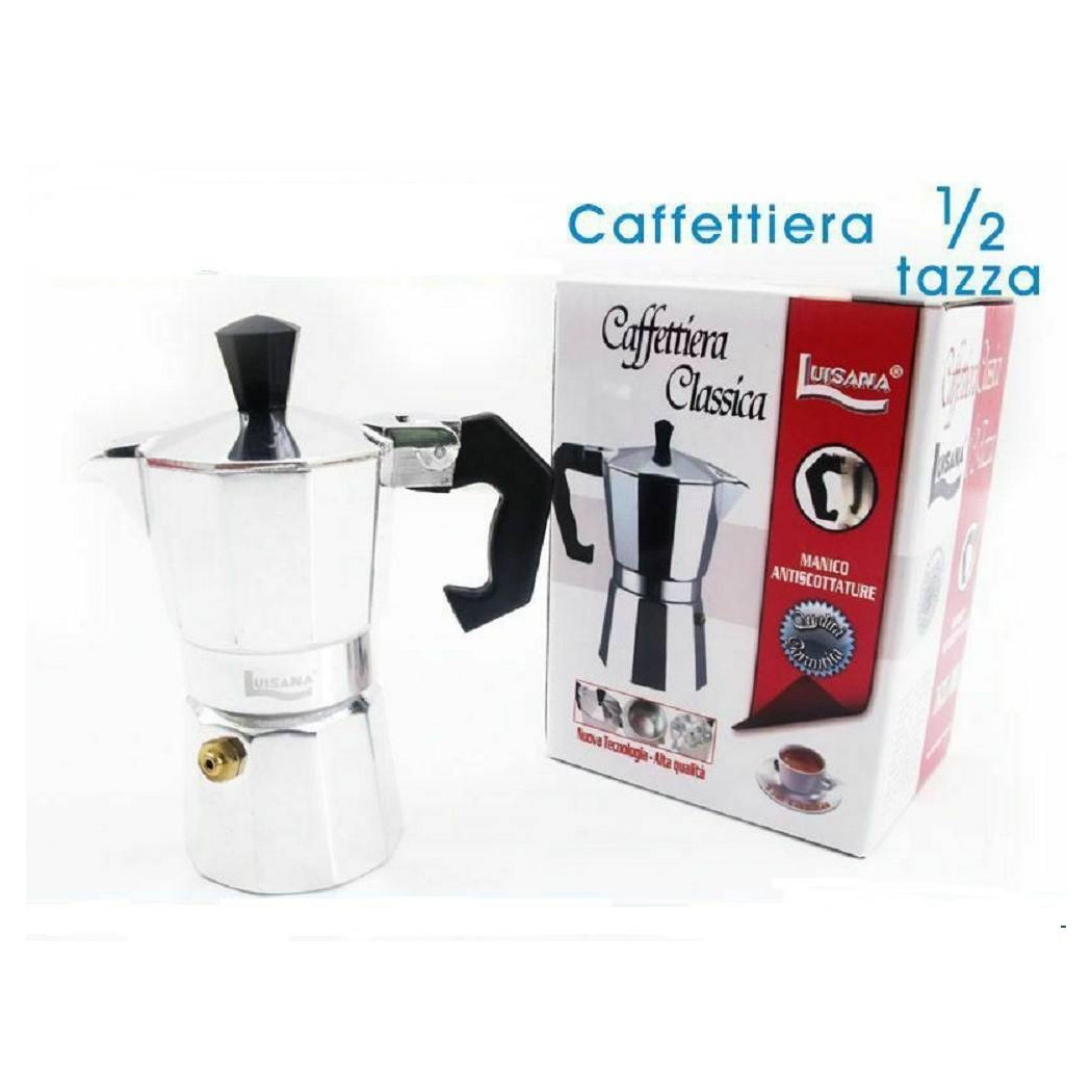 foto del prodotto trade shop caffettiera moka macchinetta caff espresso napoletano misura 1 2 tazza 
