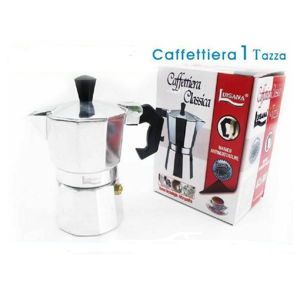 foto del prodotto trade shop caffettiera moka macchinetta caff espresso napoletano misura 1 tazza 