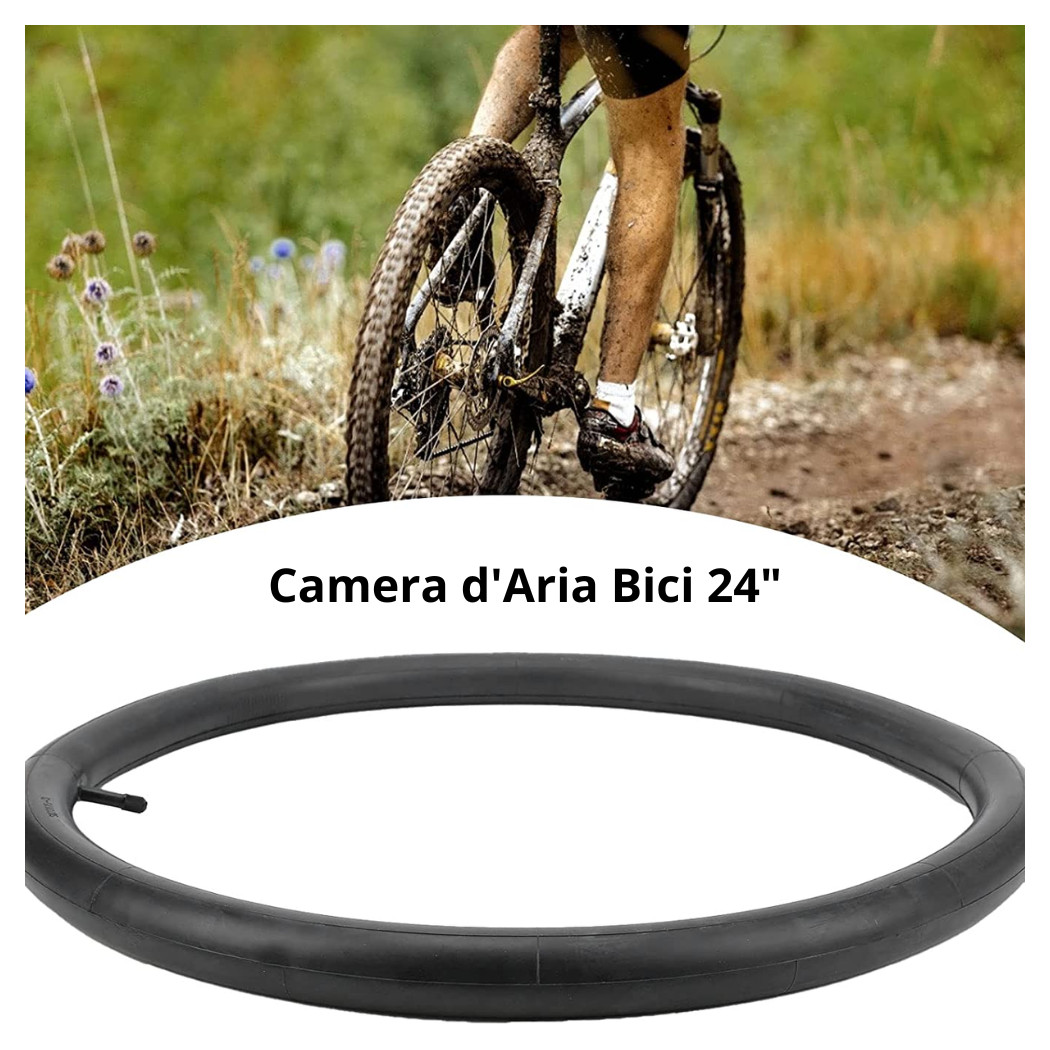 foto del prodotto trade shop camera d 39 aria per bicicletta 24 quot 1.75 1.90 44mm valvola schrader americana 
