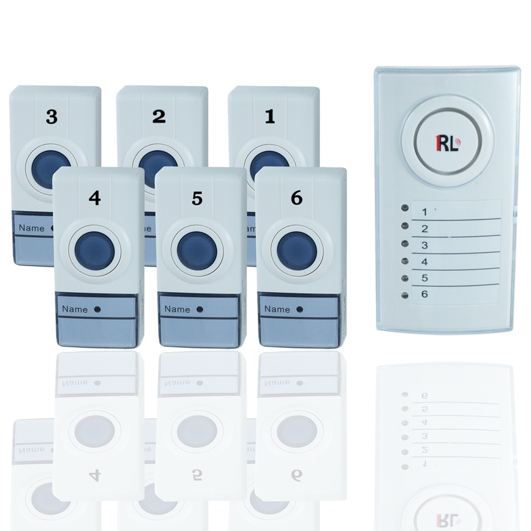 foto del prodotto trade shop campanello wireless senza fili casa ufficio con 6 zone porte separate digitale 