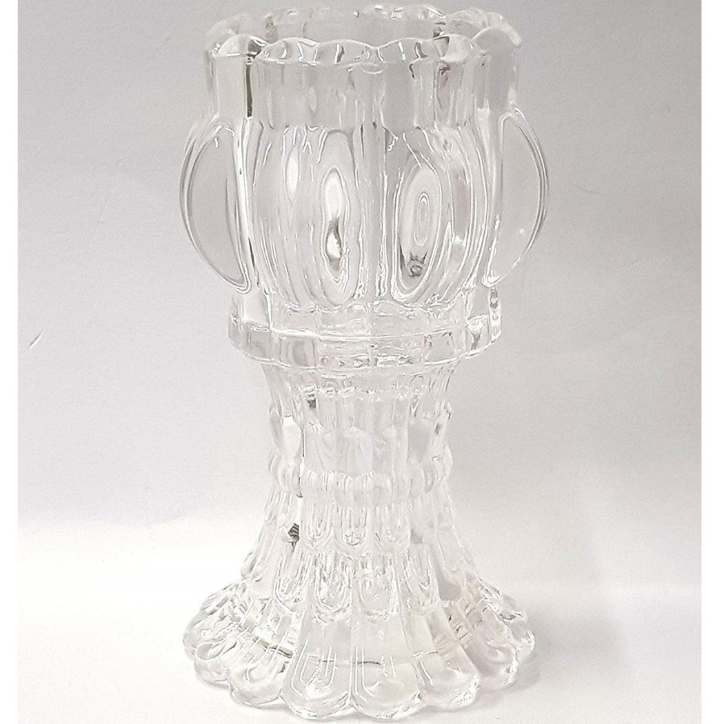 foto del prodotto trade shop candelabro vetro cc.2024 trasparente portacandela h 12cm bomboniera matrimonio 