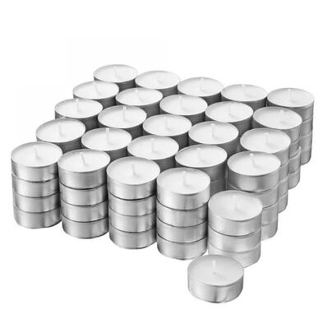 foto del prodotto trade shop candele tea light moccoli scaldavivande tealights in paraffina naturale 100pz 