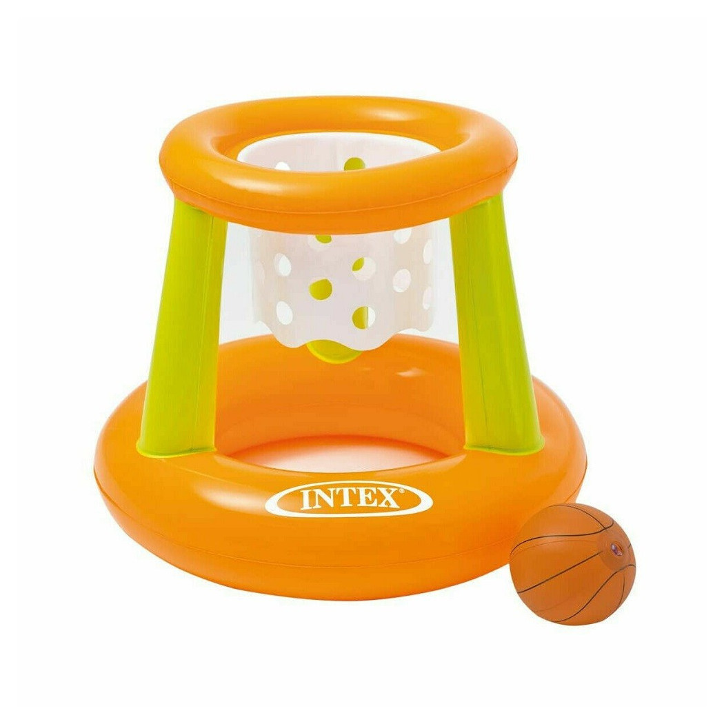 foto del prodotto trade shop canestro gonfiabile 58504 con rete 67x55cm basket galleggiante mare piscina palla 