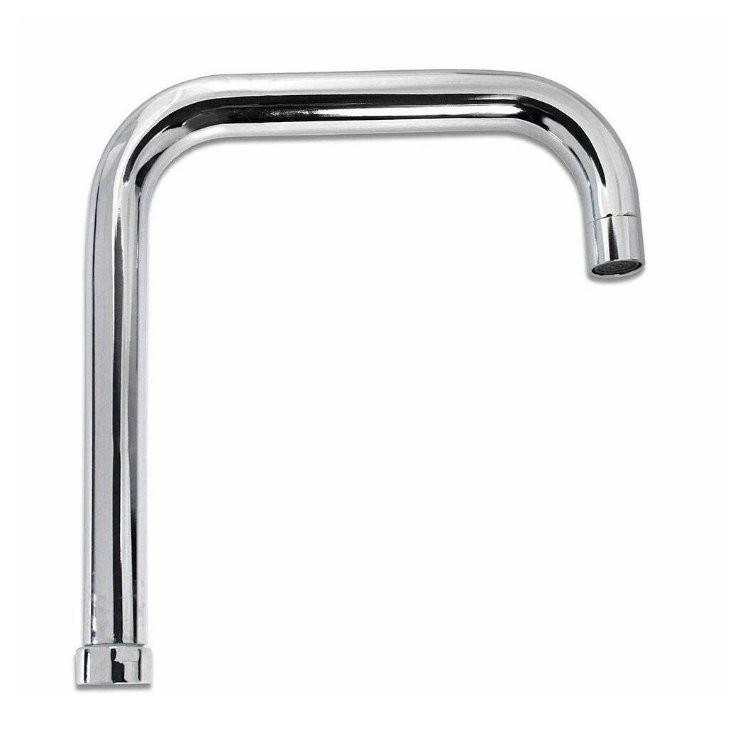 foto del prodotto trade shop canna di ricambio cucina quadrata per miscelatore lavello cromato lucido 26cm 