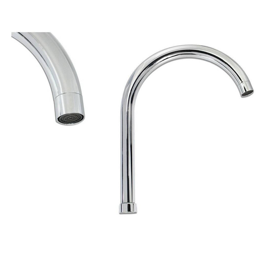foto del prodotto trade shop canna di ricambio miscelatore rubinetto cucina lavello canna alta cromato 30cm 