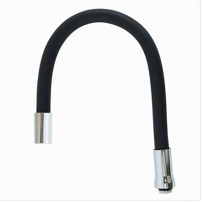 foto del prodotto trade shop canna ricambio tubo flessibile per rubinetto lavello da cucina nero 50 cm 87506 