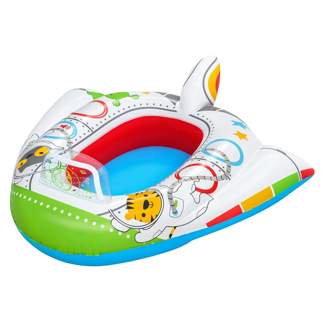 foto del prodotto trade shop canottino barca navicella spaziale gonfiabile per bambini 3 anni con altoparlante 34178 