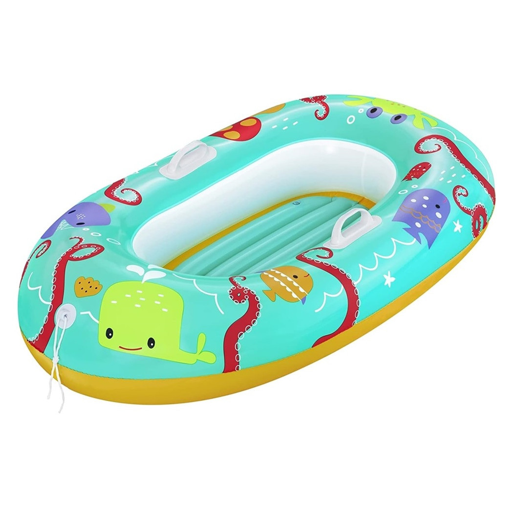 foto del prodotto trade shop canotto canottino gonfiabile per bambini balena pesci granchio felice 119x79cm 34009 