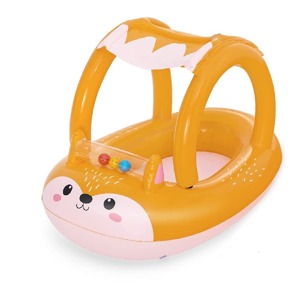 foto del prodotto trade shop canotto canottino volpe gonfiabile bambini con parasole mare piscina 85x58cm 34168 