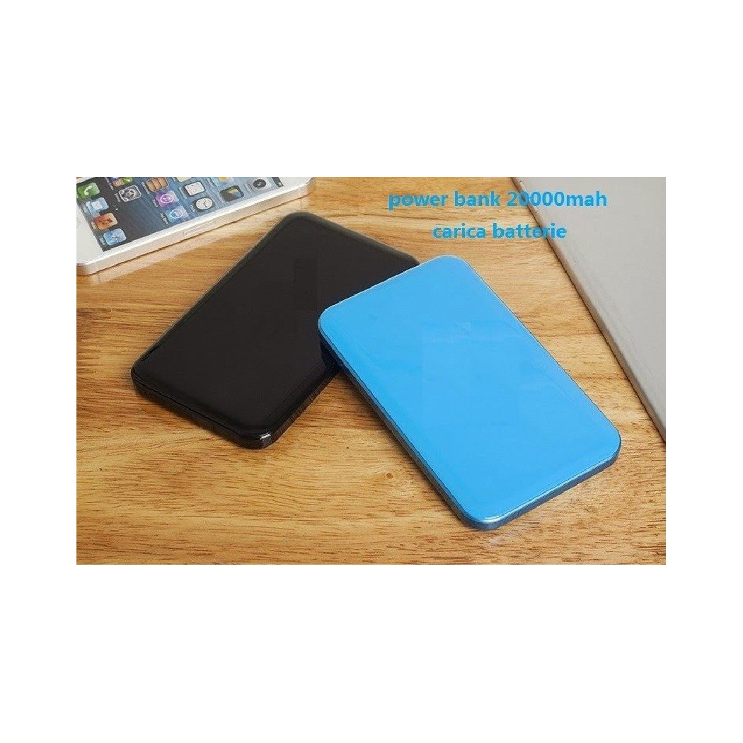 foto del prodotto trade shop carica batteria esterno power bank per smartphone cellulare tablet 20000 mah 
