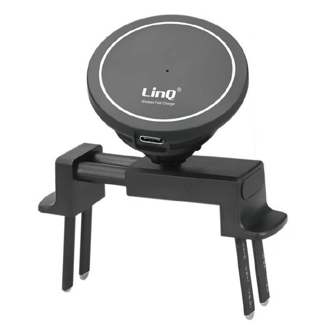 foto del prodotto trade shop caricabatteria wireless magnetico per auto presa aria mercedes benz qi 15w c3525 
