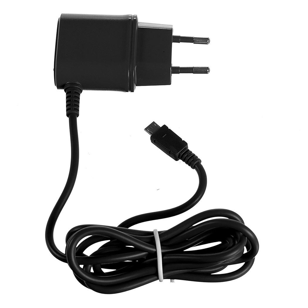 foto del prodotto trade shop caricabatterie da rete 1a microusb nero carica batterie charger 