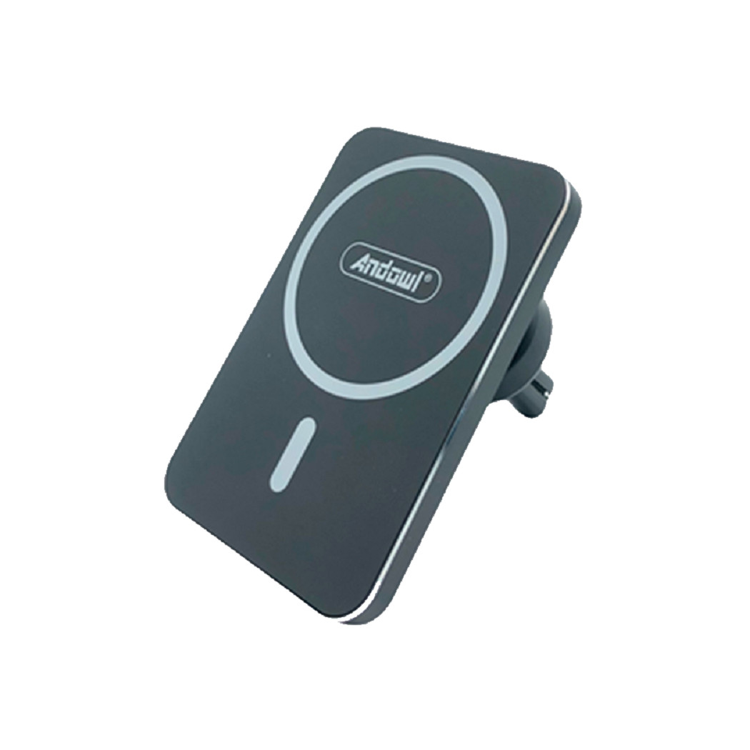 foto del prodotto trade shop caricabatterie wireless per auto magnetico 15w ricarica rapida cellulare q pd21 