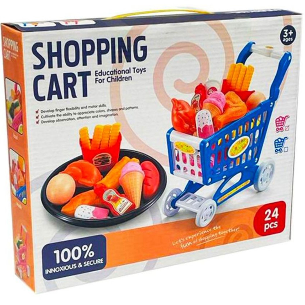 foto del prodotto trade shop carrello della spesa per bambini 24 pezzi gioco di simulazione supermarket 3 