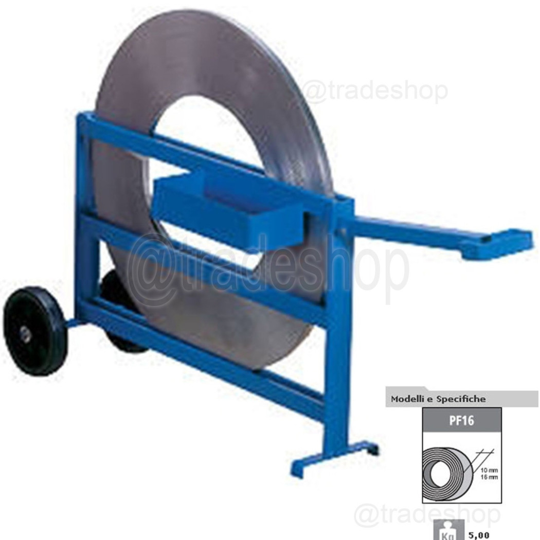 foto del prodotto trade shop carrello portareggia pf16 in ferro romeo maestri porta reggette metallo 10 16mm 