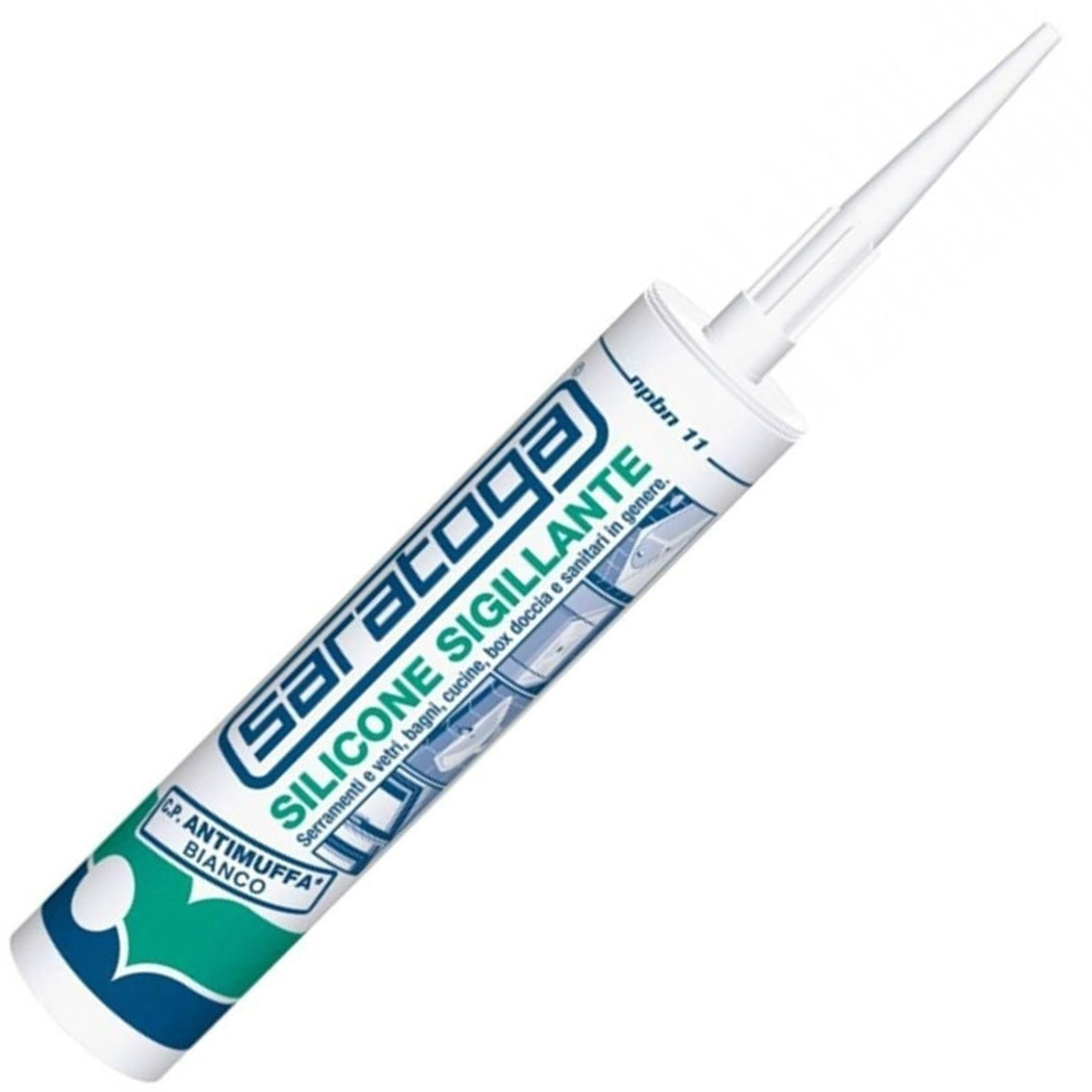 foto del prodotto trade shop cartuccia silicone professionale sigillante antimuffa acrilico bianco 300 ml 