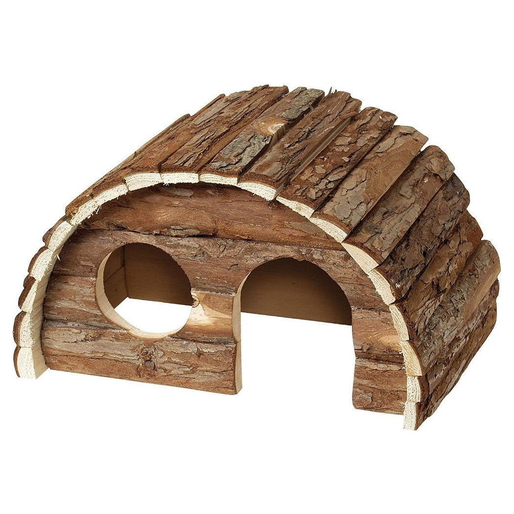foto del prodotto trade shop casa rotonda wonderland per conigli round house sam 24x15x16cm tronco per gabbie 
