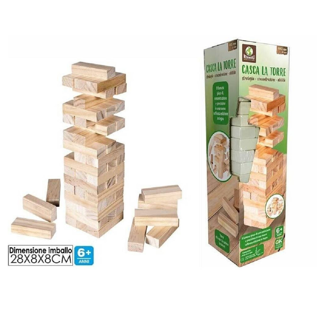 foto del prodotto trade shop casca la torre 54 pz in legno gioco abilit strategia per bambini et 6 751900 