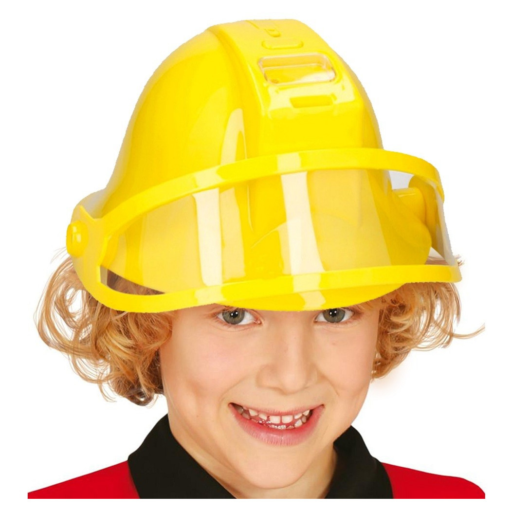 foto del prodotto trade shop casco pompiere giocattolo bambini cappello vigili del fuoco con luci e suoni 