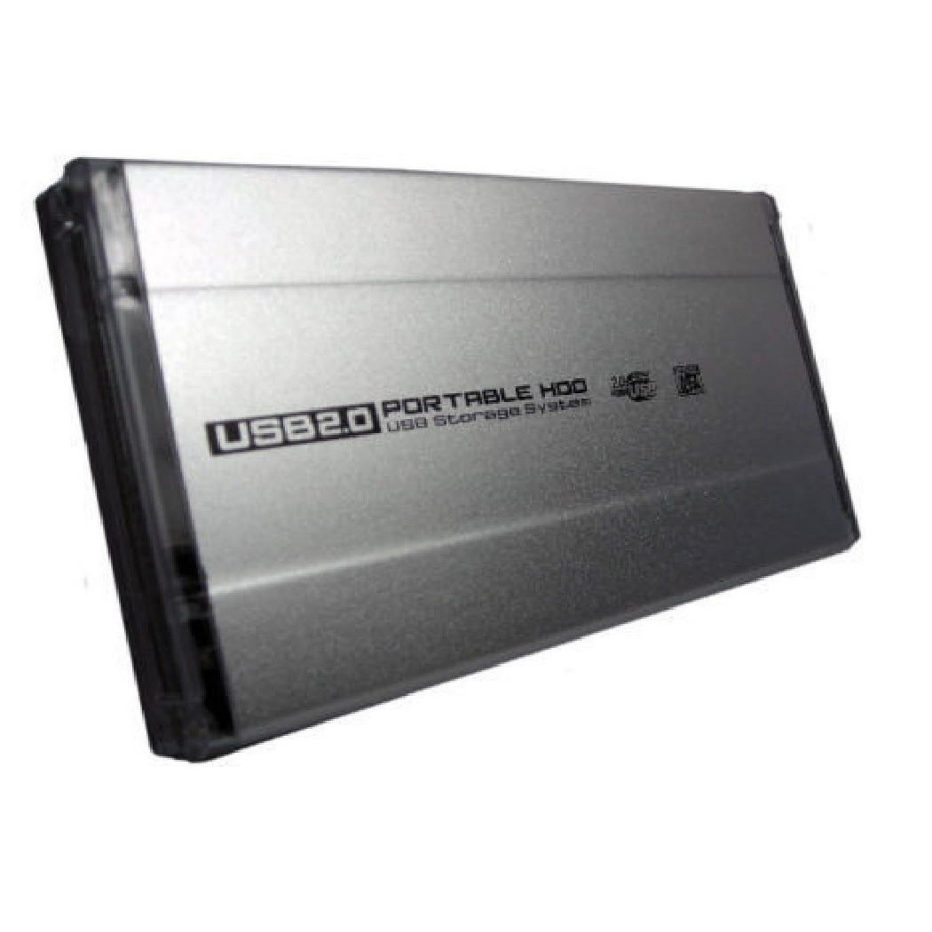 foto del prodotto trade shop case box esterno per hard disk hdd 2.5 ide sata usb 2.0 super slim alluminio 
