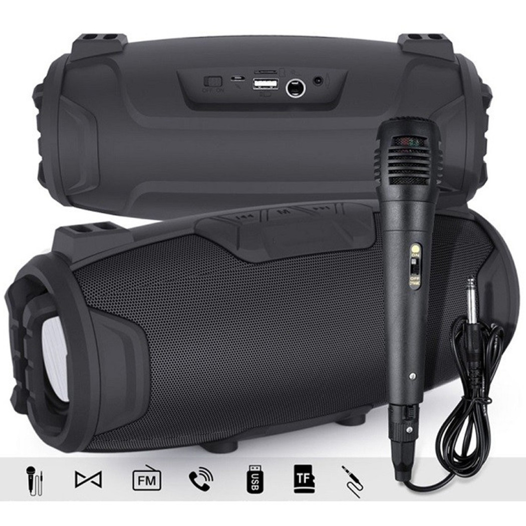 foto del prodotto trade shop cassa speaker wireless bluetooth microfono radio usb tf card portatile q yx525 