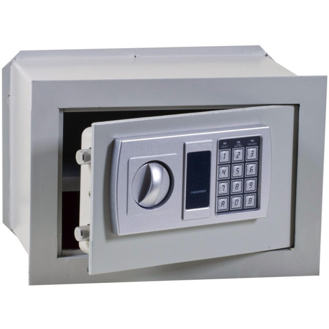 foto del prodotto trade shop cassaforte a muro numerica digitale elettronica 31x20x20cm sicurez. grigio scuro 