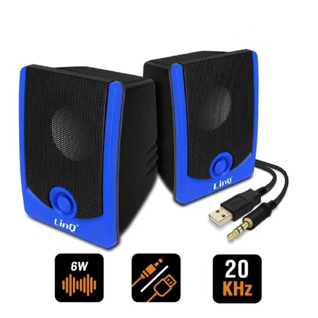foto del prodotto trade shop casse altoparlanti cablati stereo usb 2.0 pc notebook dvd tv mp3 tablet 3w a2033 