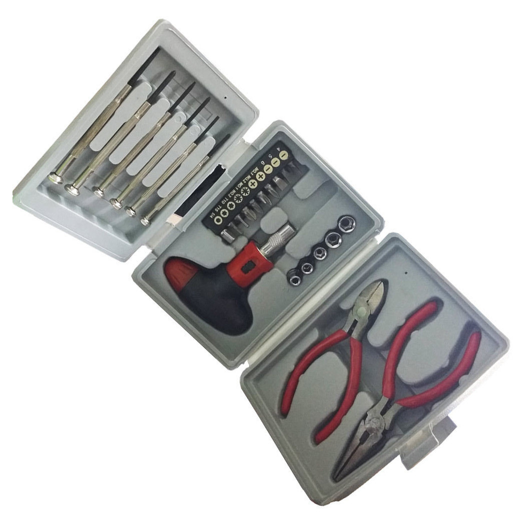 foto del prodotto trade shop cassetta attrezzi kit utensili di precisione 24pz ferramenta beper 