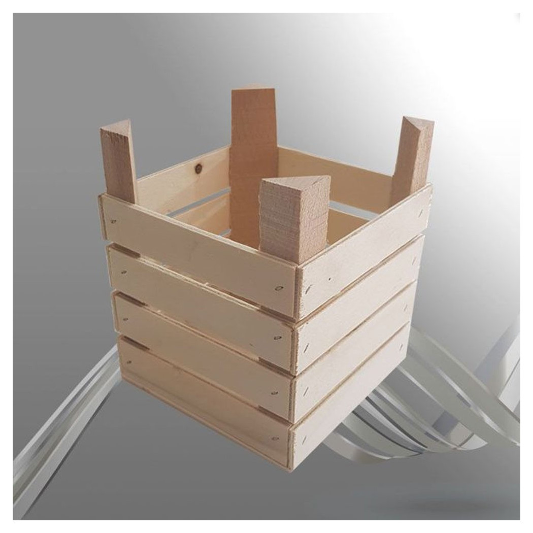 foto del prodotto trade shop cassetta cassettina porta oggetti legno quadrata decorazione 16x16x16 cm 702109 legno chiaro